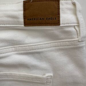 American Eagle White Stretch Flare Jeans